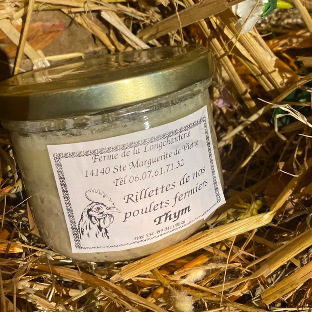 Rillettes de poulet fermier thym