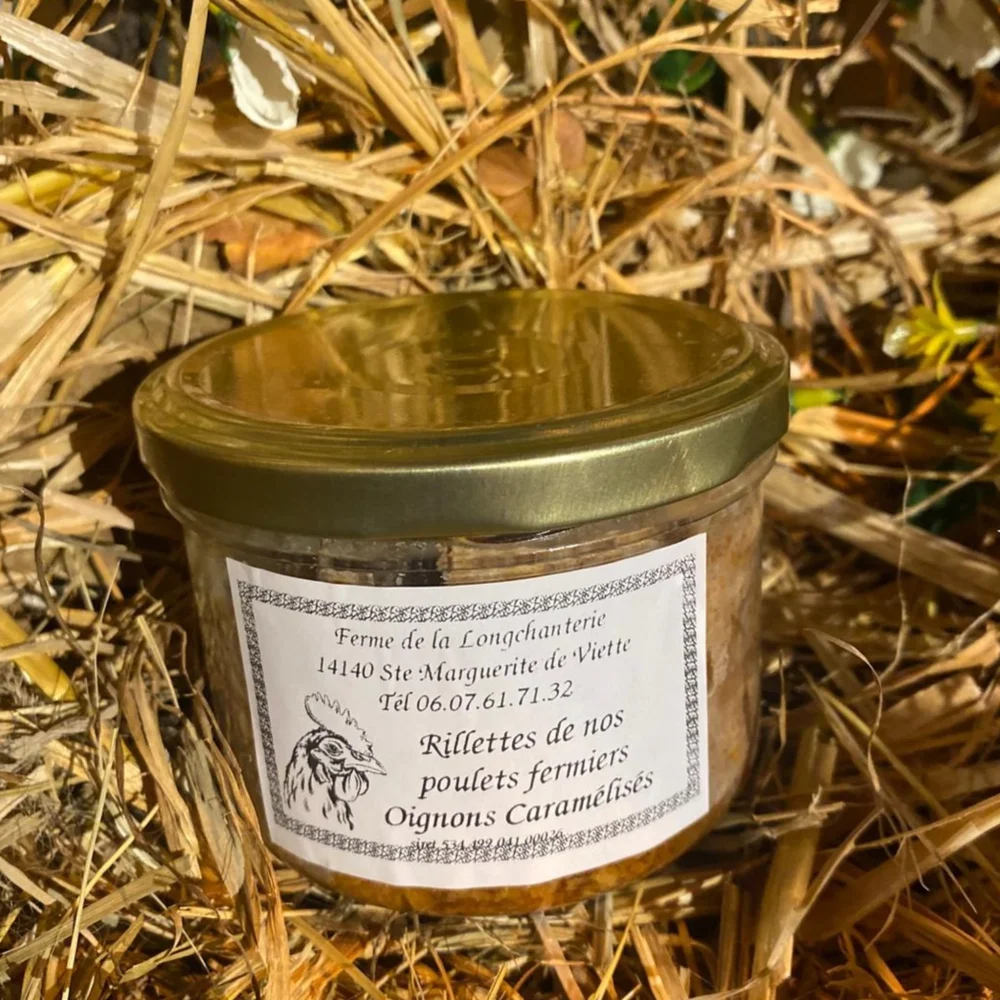 Rillettes de poulet oignons caramélisés
