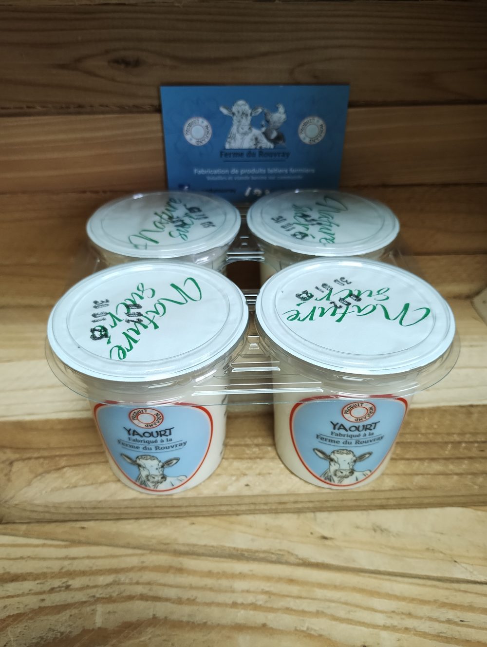 Yaourts natures sucrés fermiers (4X125g)