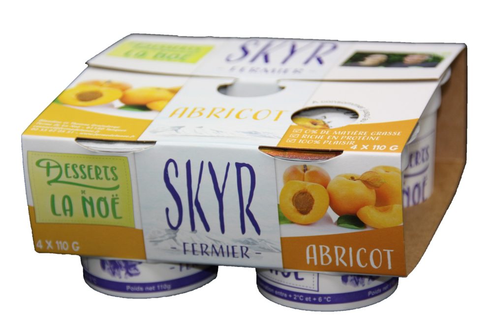 Skyr Fermier saveur Abricot pack de 4 x 110 g
