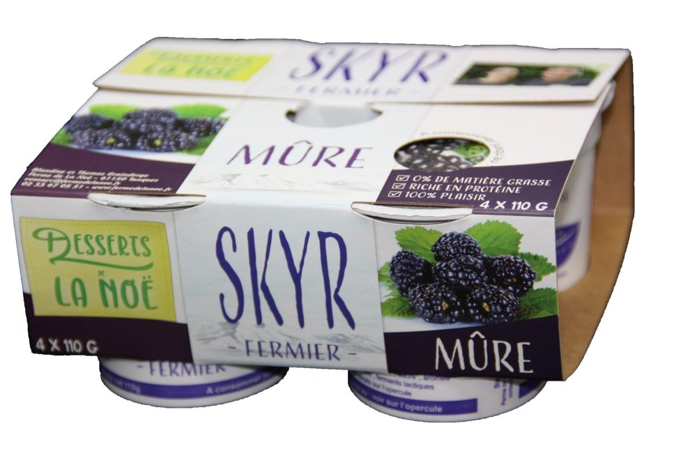 Skyr Fermier saveur Mures pack de 4 x 110 g