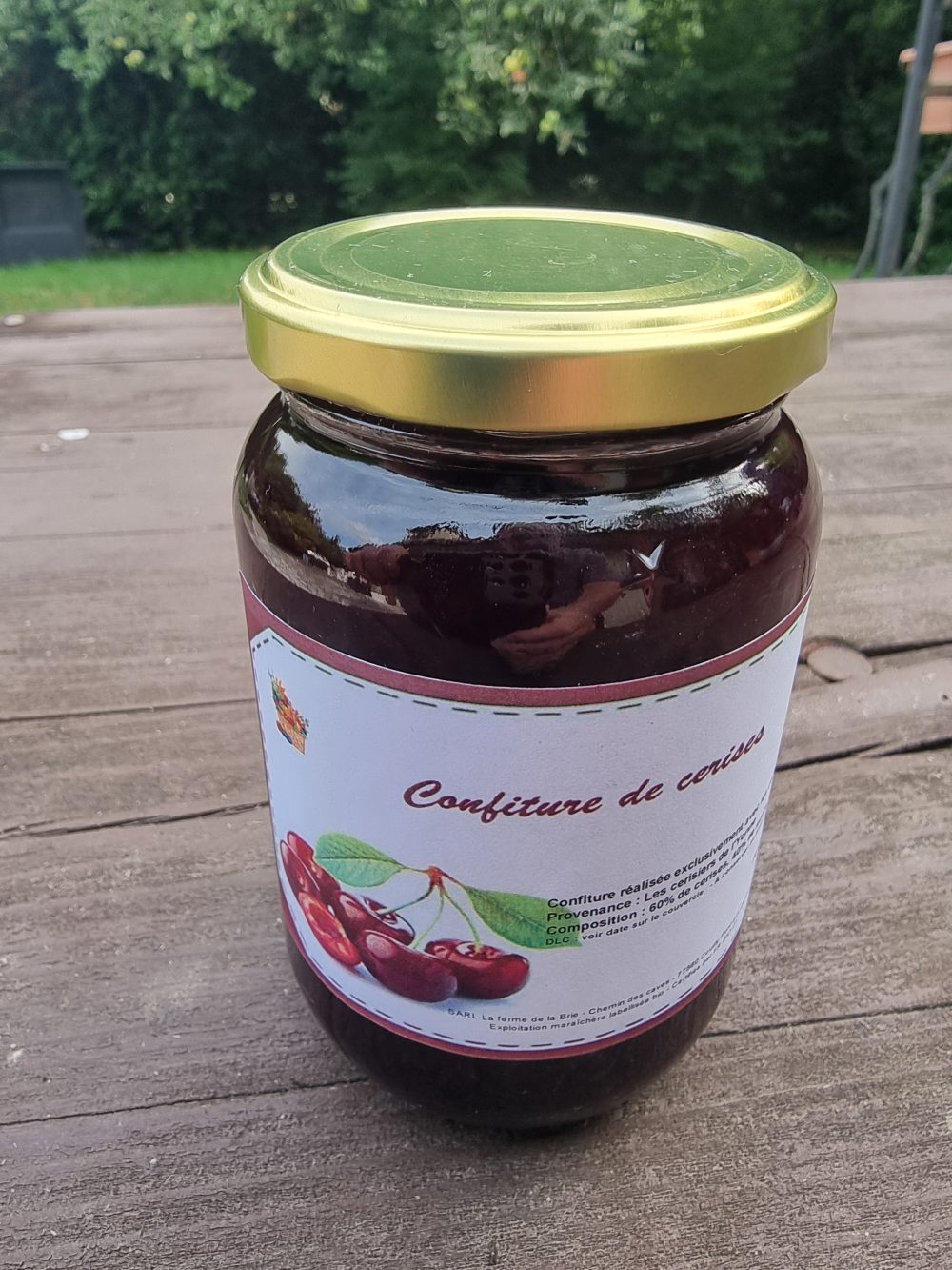 Confiture de cerises bigarreaux noirs (460g)
